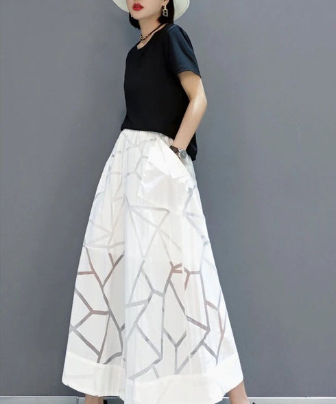 Sheer Pattern Wide Pants
